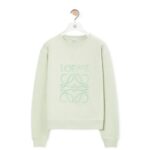 Loewe Women Anagram regular fit sweatshirt in cotton 206XF813 Light Green