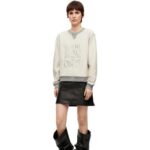 Loewe Women Anagram regular fit sweatshirt in cotton 206XF825 Grey Melange