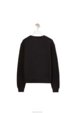 Loewe Women Anagram regular fit sweatshirt in cotton 206XF838 Black