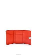Loewe Women Anagram small vertical wallet in pebble grain calfskin 206XF1205 Sunrise Orange - Image 2