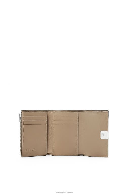 Loewe Women Anagram small vertical wallet in pebble grain calfskin 206XF1216 Sand - Image 2