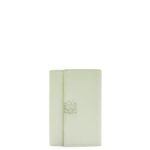 Loewe Women Anagram small vertical wallet in pebble grain calfskin 206XF1234 Light Celadon