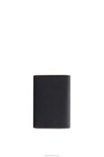 Loewe Women Anagram small vertical wallet in pebble grain calfskin 206XF1246 Black - Image 4