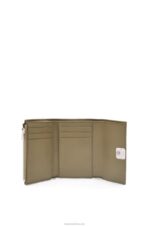 Loewe Women Anagram small vertical wallet in pebble grain calfskin 206XF1291 Artichoke Green - Image 2