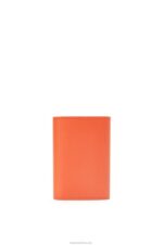 Loewe Women Anagram small vertical wallet in pebble grain calfskin 206XF1292 Orange - Image 4