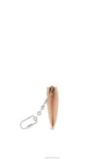 Loewe Women Anagram square cardholder in pebble grain calfskin with chain 206XF1368 Nude - Image 2