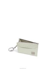 Loewe Women Anagram square cardholder in pebble grain calfskin with chain 206XF1417 Light Celadon - Image 4