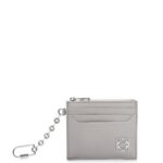 Loewe Women Anagram square key cardholder in pebble grain calfskin 206XF1321 Pearl Grey