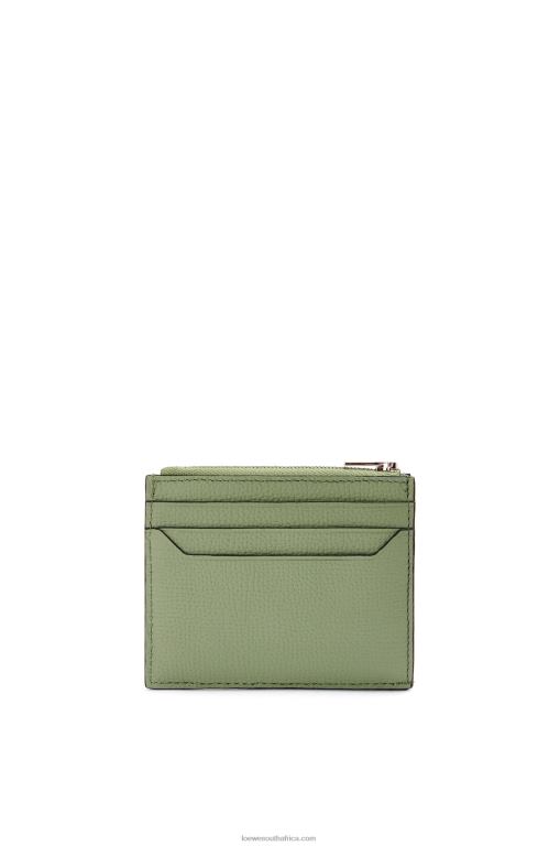 Loewe Women Anagram square zip cardholder in pebble grain calfskin 206XF1398 Rosemary - Image 2