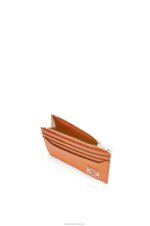 Loewe Women Anagram square zip cardholder in pebble grain calfskin 206XF1399 Coral Reef - Image 3
