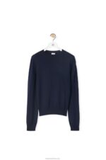 Loewe Women Anagram sweater in cashmere 206XF1014 Navy Blue - Image 5