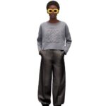 Loewe Women Anagram sweater in wool 206XF1005 Light Grey