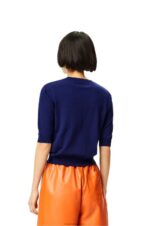 Loewe Women Anagram sweater in wool 206XF1012 Navy Blue - Image 3