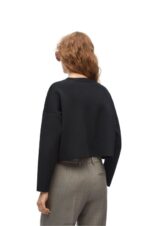 Loewe Women Anagram sweater in wool 206XF1021 Black - Image 3