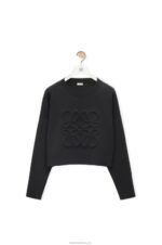 Loewe Women Anagram sweater in wool 206XF1021 Black - Image 5