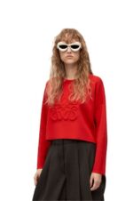 Loewe Women Anagram sweater in wool 206XF1022 Red - Image 2