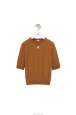 Loewe Women Anagram sweater in wool 206XF971 Brown - Image 5