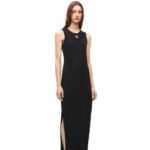 Loewe Women Anagram tank dress in cotton 206XF1091 Black