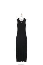 Loewe Women Anagram tank dress in cotton 206XF1091 Black - Image 5