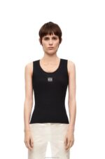 Loewe Women Anagram tank top in cotton 206XF902 Black - Image 2