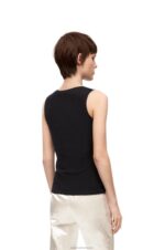 Loewe Women Anagram tank top in cotton 206XF902 Black - Image 3