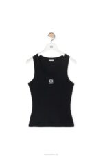 Loewe Women Anagram tank top in cotton 206XF902 Black - Image 5