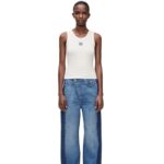 Loewe Women Anagram tank top in cotton 206XF903 White