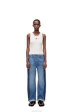 Loewe Women Anagram tank top in cotton 206XF903 White