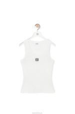 Loewe Women Anagram tank top in cotton 206XF903 White - Image 5