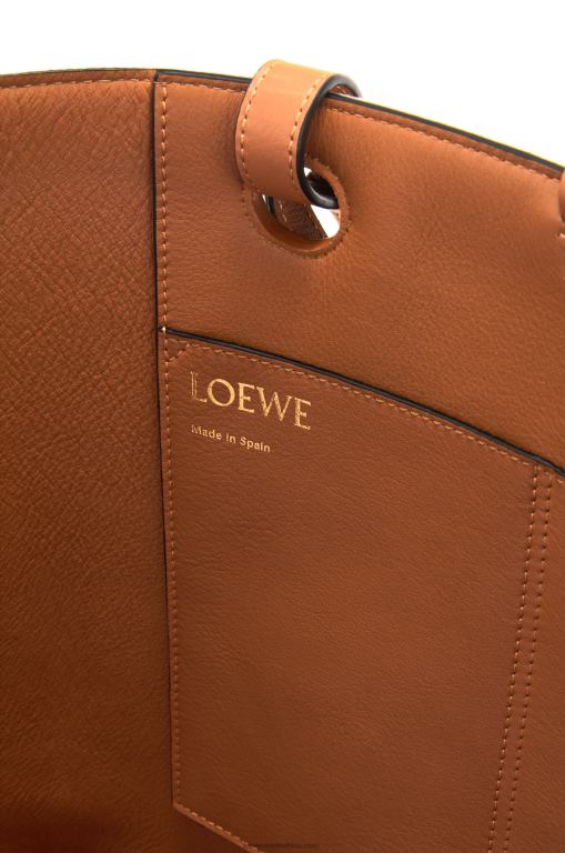 Loewe Women Anagram Tote bag in jacquard and calfskin 206XF122 Ecru/Tan - Image 6