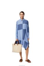 Loewe Women Anagram Tote bag in jacquard and calfskin 206XF122 Ecru/Tan - Image 7