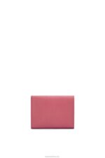 Loewe Women Anagram trifold wallet in pebble grain calfskin 206XF1238 Plumrose - Image 5