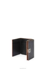 Loewe Women Anagram trifold wallet in pebble grain calfskin 206XF1245 Black - Image 4