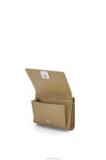 Loewe Women Anagram trifold wallet in pebble grain calfskin 206XF1290 Artichoke Green - Image 3