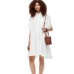 Loewe Women Anagram tunic dress in cotton 206XF1056 White