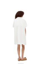 Loewe Women Anagram tunic dress in cotton 206XF1056 White - Image 3
