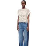 Loewe Women Anagram vest in mohair 206XF774 Soft White