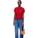Loewe Women Anagram vest in mohair 206XF775 Red