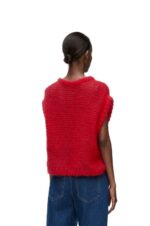 Loewe Women Anagram vest in mohair 206XF775 Red - Image 3