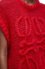 Loewe Women Anagram vest in mohair 206XF775 Red - Image 4