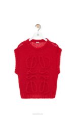 Loewe Women Anagram vest in mohair 206XF775 Red - Image 5