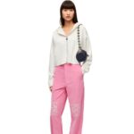 Loewe Women Anagram zip-up hoodie in wool 206XF779 White