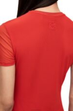 Loewe Women Anthurium dress in semi sheer mesh 206XF1068 Red - Image 3
