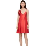 Loewe Women Anthurium strappy dress in nappa 206XF1065 Red