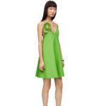 Loewe Women Anthurium strappy dress in nappa 206XF1067 Fluo Green