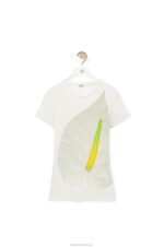 Loewe Women Anthurium top in ribbed cotton jersey 206XF883 White/Multicolor - Image 5