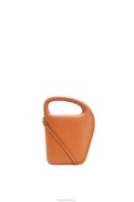 Loewe Women Architects D bag in natural calfskin 206XF182 Tan - Image 3