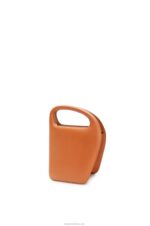 Loewe Women Architects D bag in natural calfskin 206XF182 Tan - Image 4