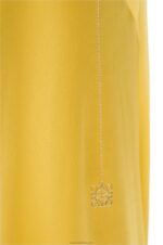 Loewe Women Asymmetric dress in satin and crepe 206XF1097 Yellow - Image 3