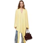 Loewe Women Asymmetric dress in viscose crepe jersey 206XF1085 Vanilla